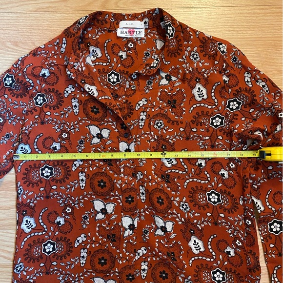 ALC silk button up blouse size 4 - Picture 3 of 4